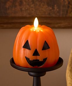 Russet Orange Flameless Candle Jack-o-lantern