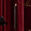 Black Wax Drip Flameless Candle Taper