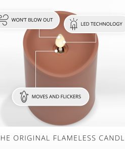 Baked Clay Outdoor Flameless Candle Pillar