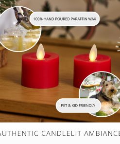 Holiday Red Flameless Candle Tealights