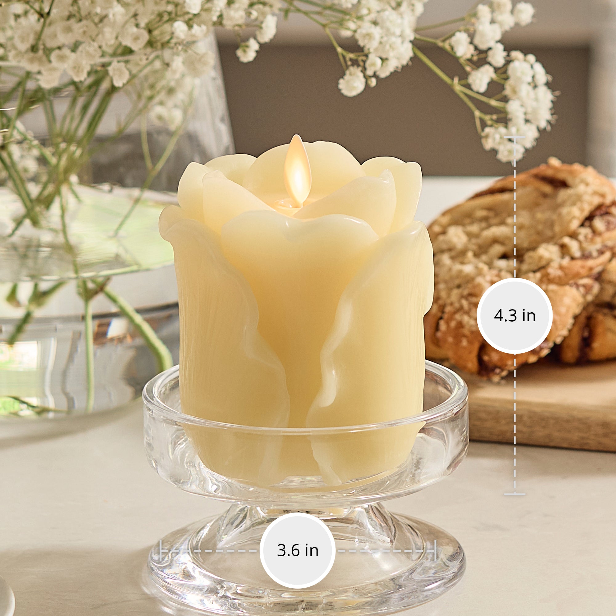sm-image-abc0df091e812ab1ed579309 Lemon Chiffon Flameless Candle Rose Bud