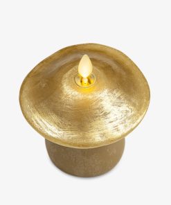 Khaki Small Mushroom Flameless Candle