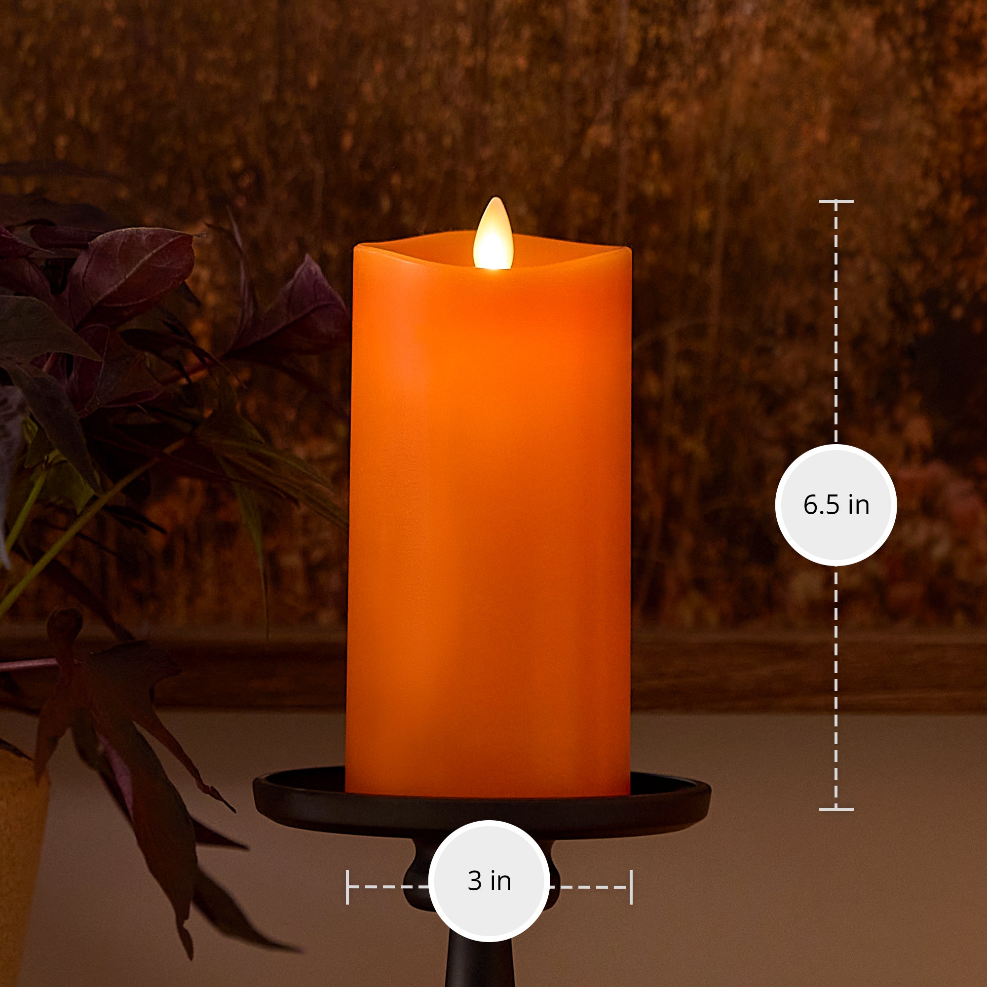 sm-image-ae6418728515a2e5d128c6ec Russet Orange Flameless Candle Pillar