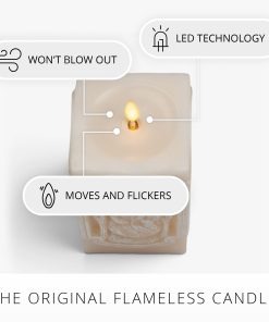 White Swan Snowman Vignette Flameless Candle