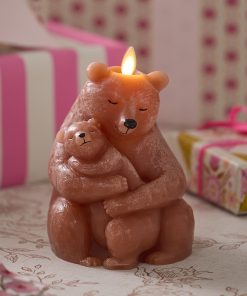 Pecan Brown Mama Bear Flameless Candle