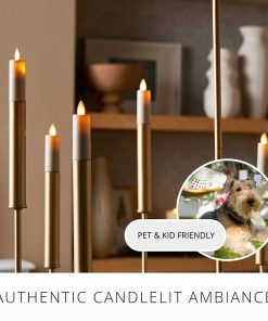Set of 2 Pearl Ivory Flameless Candle E12 Taper Bulbs