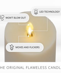 Chalky Ivory Flameless Candle Pillar