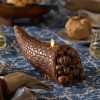 Metallic Cappuccino Flameless Candle Cornucopia