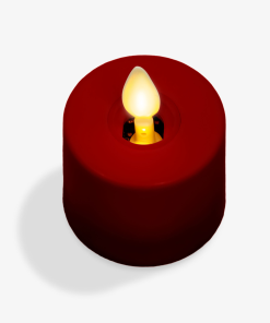Burgundy Flameless Candle Tealights - Flat Top - Set of 2