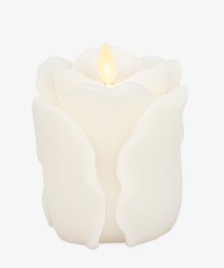 Snow White Flameless Candle Rose Bud