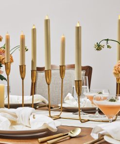 Ivory Flameless Candle Tapers - Melted Top - 9.5