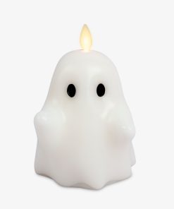 Bright White Flameless Candle Spooky Ghost