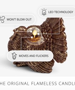 Metallic Cappuccino Flameless Candle Turkey