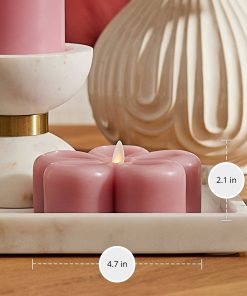 Blooming Mauve Flower Flameless Candle Tealight