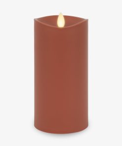 Baked Clay Outdoor Flameless Candle Pillar