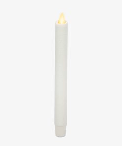 Dazzling White Glitter Flameless Candle Taper