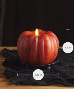 Burnt Orange Flameless Candle Pumpkin