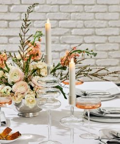 White Flameless Candle Tapers - Flat Top - 6.75" Height - Set of 2