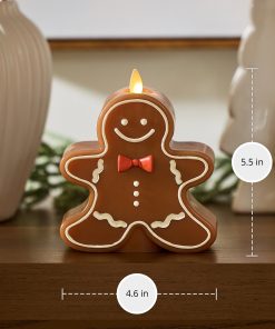 Gingerbread Boy Flameless Candle