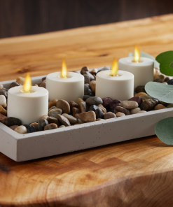 Pearl Ivory Flameless Candle Tealights - Flat Top - Set of 4