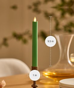 Vibrant Green Flameless Candle Taper