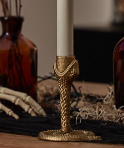 Brass Wrought Iron Snake Taper Holder