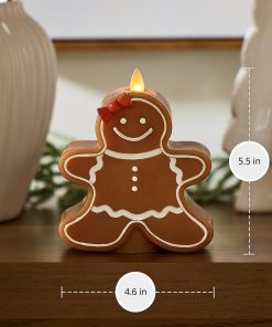Gingerbread Girl Flameless Candle
