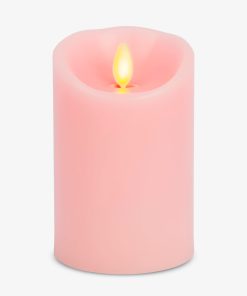 Saga Rose Flameless Candle Pillar - Scallop Top - 3