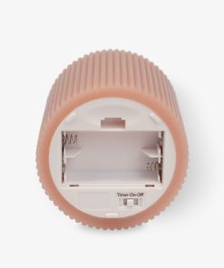 Soft Clay Flameless Candle Ribbed Pillar