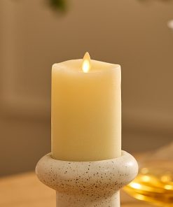 Chalky Ivory Flameless Candle Pillar