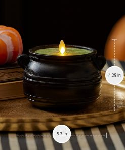 Green Potion Flameless Candle Cauldron