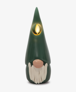 Green Flameless Candle Gnome
