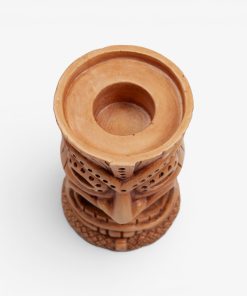 Golden Oak Tall Tiki Candle Holder