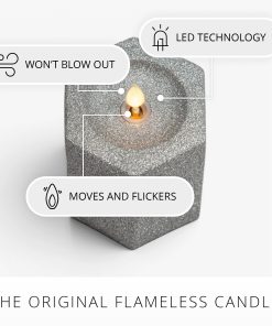 Brilliant Silver Hexagon Flameless Candle Pillar