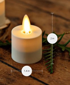 Pearl Ivory Flameless Candle Tealights - Flat Top - Set of 4