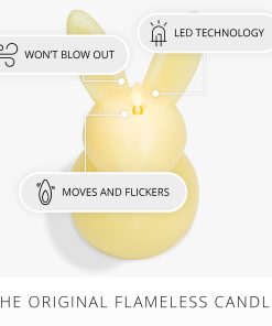 Lemon Chiffon Flameless Candle Bunny