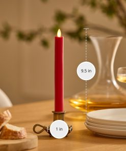 True Red Flameless Candle Taper