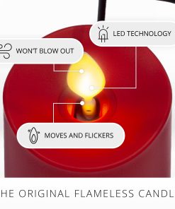 Bow Lantern and True Red Outdoor Flameless Candle