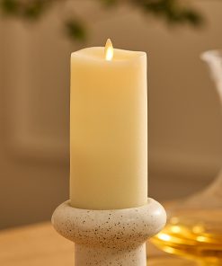 Chalky Ivory Flameless Candle Pillar
