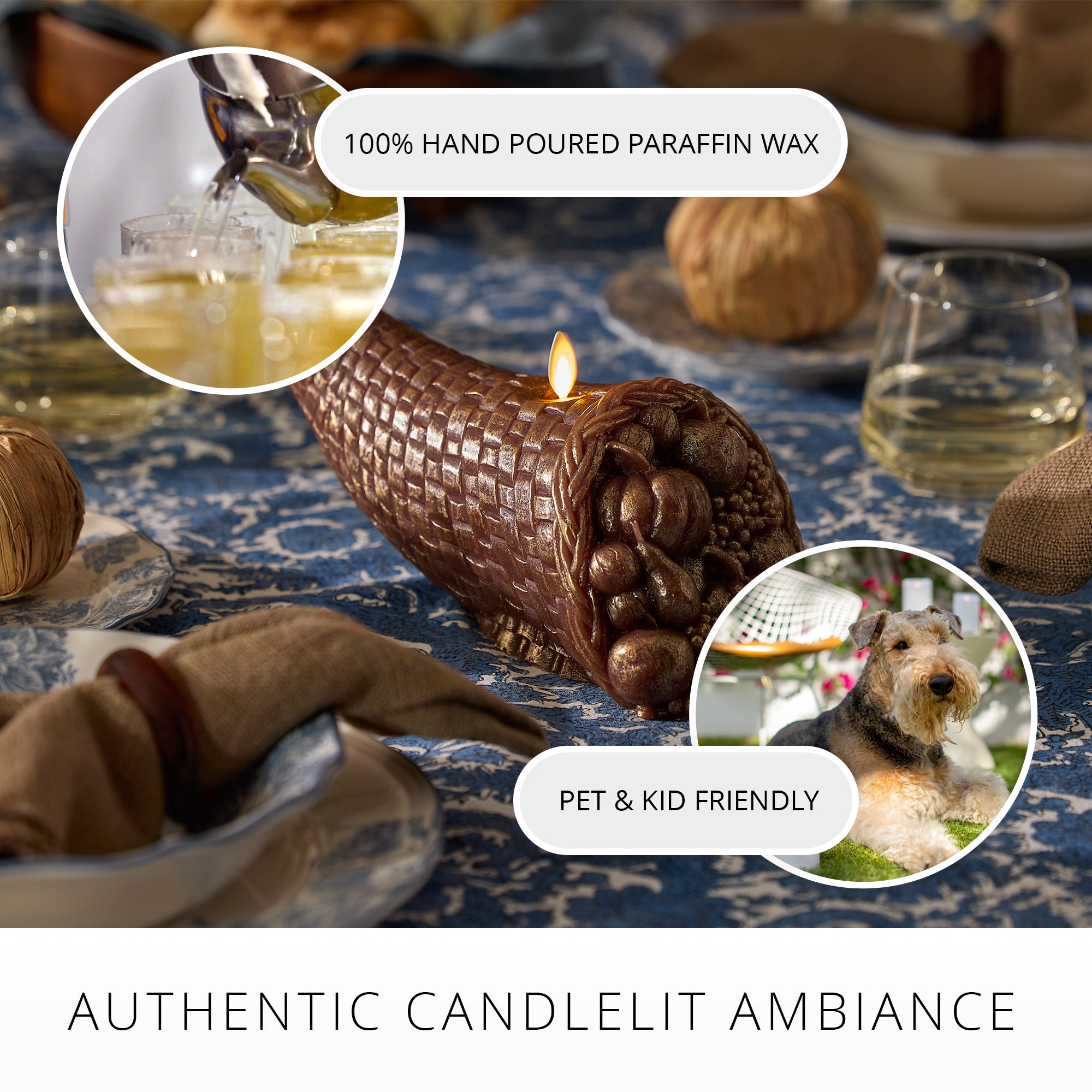 sm-image-cc056e777271180b3bf20f59 Metallic Cappuccino Flameless Candle Cornucopia