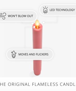 Sweet Pink Flameless Candle Taper