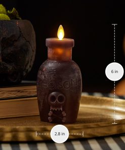 Dark Chocolate Chalky Flameless Candle Poison Bottle