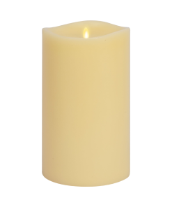 Ivory Flameless Candle Grand Pillar - Melted Top - 6.25