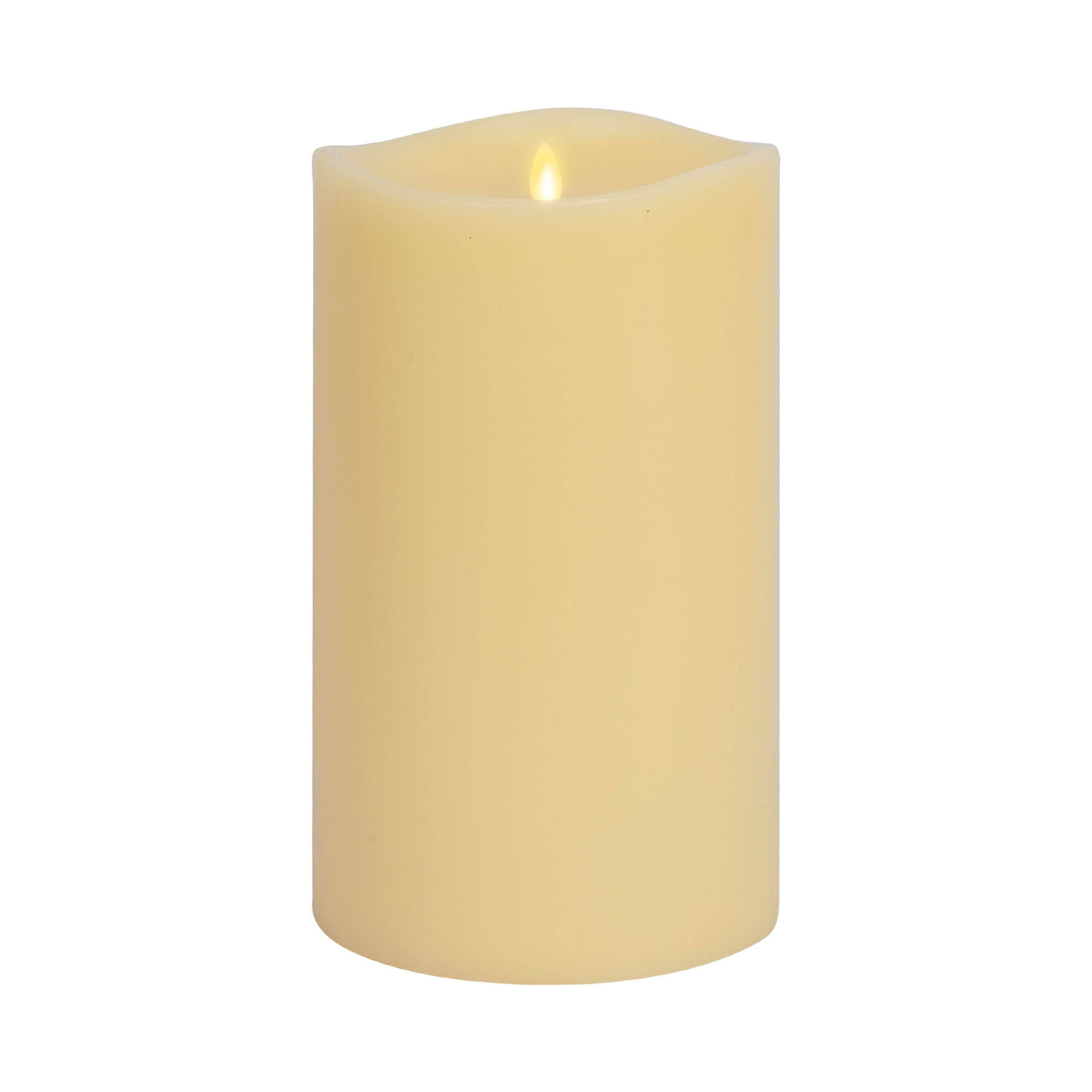 sm-image-cd0fa4fba746d9dd1384fdce Ivory Flameless Candle Grand Pillar - Melted Top - 6.25" Width