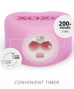 Pastel Orchid Flameless Candle Candy Heart 