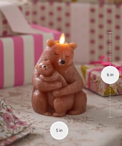 Pecan Brown Mama Bear Flameless Candle