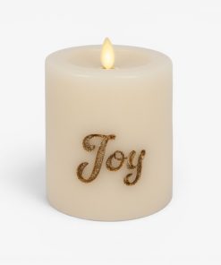 White Swan JOY Flameless Candle Pillar