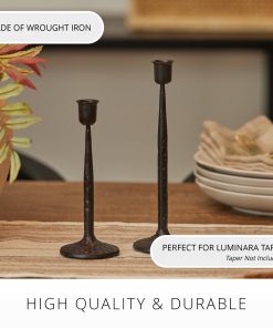 Bronze Wrought Iron Taper Holder
