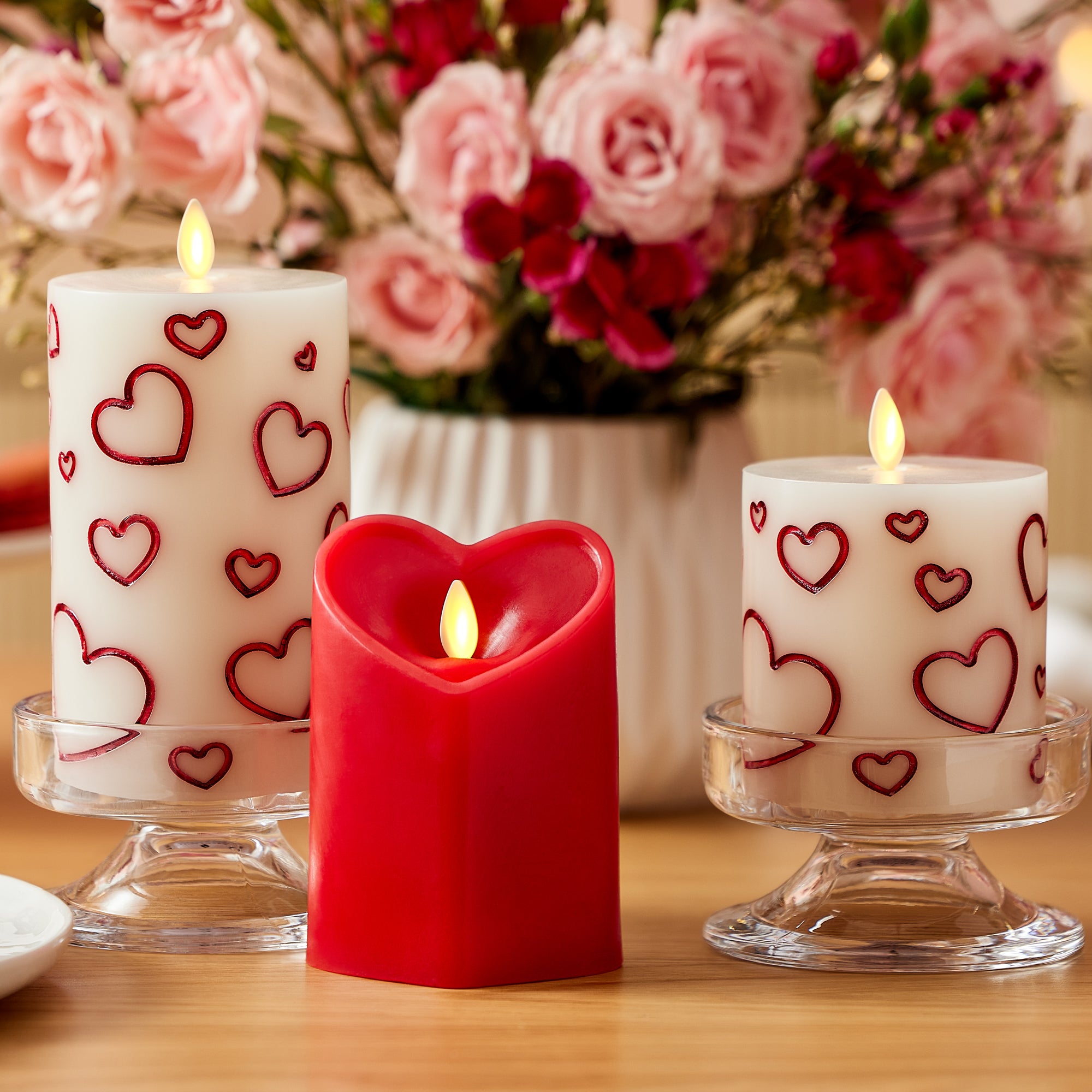 sm-image-ceefdfca454a403c97f8247e True Red Flameless Candle Heart Pillar