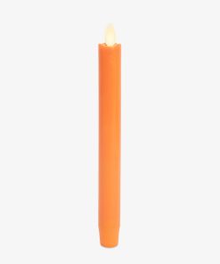 Russet Orange Flameless Candle Taper
